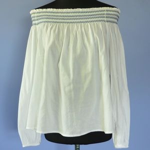 Gap Off The Shoulder Long Sleeve Top